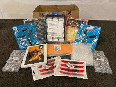 Filters, Cat Toys, Fire Starters, Socket Screws, Car Door Warning Strips, Waterproof Drybag and More
