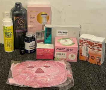 2-In-1 Electric Razor, Norvell Spray Tan Solution & Whipped Tanning Mouse, 25 Pcs Travel Size Sunscreen Packs, Face Icing Mask & More