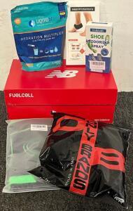 New Balance Mens FuelCell Propel 4 Running Shoes (9.5), Mens 2-In-1 Running Shorts (L), (2) Pcs Knee Braces & More