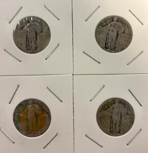 (4) Standing Liberty Quarter Dollar - 90% Silver