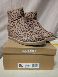Women's Sz 9.5 Cushionaire Memory Foam Kayla Leopard Boots New in Box