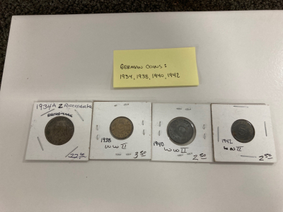 Germain Coins: 1934,1938,1940,1942