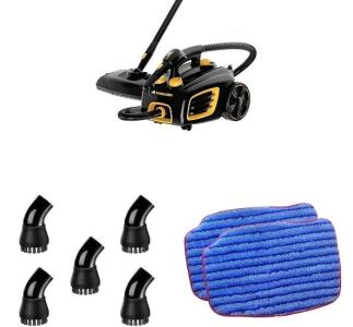 McCulloch MC1375 Canister Steam Cleaner with 20 Accessories & A1230-005 Nylon Utility Brush