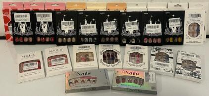 (28) DIY Press On Nails Sets Including Christmas & Other Holiday Themes