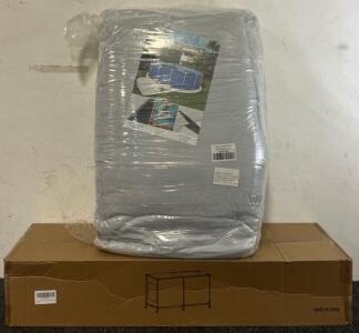 Pool Supplies &mdash; 18Ft Round Pool Liner Pad & Pool Storage Bin
