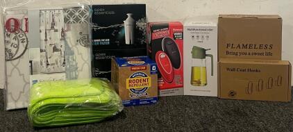 Home Goods Including Kitchen Goods, Shower Curtain, Swiffer Power Mop Cloths, Shower Curtain, Apex Essentials Water Filters & More