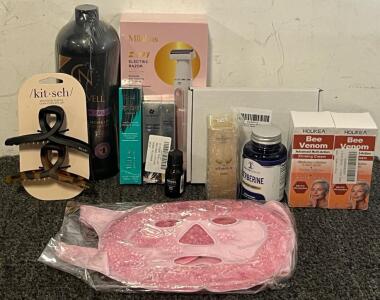 2-In-1 Electric Razor, Norvell Spray Tan Solution, 25 Pcs Travel Size Sunscreen Packs, Face Icing Mask & More