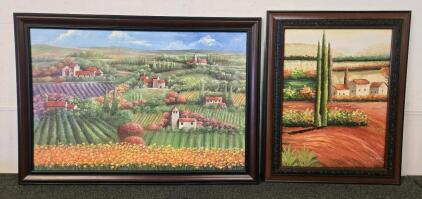 Two Framed Landscape Paintings