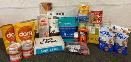 Liquid IV Electrolyte Drink Mix, Guayaki Yerba Mate Clean Energy Drinks, Protein Bars And Cookies, Chocolates, Popcorn, Coconut Chips And More