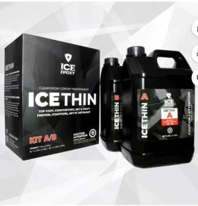 Ice Epoxy: ICE-THIN Flood Coat Crystal Epoxy [2] 1 Gallon Containers New In Box