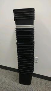 (29) 11&frac12;"x 8"x 1' (Black) Trash Cans