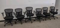 (6) Modway Articulate Mesh Office Chair (Black)-Values &150 to $200
