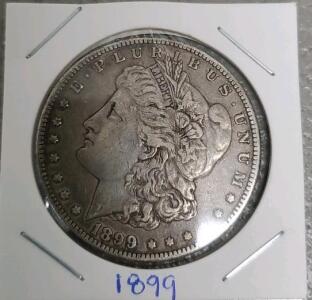 1899 Morgan Dollar, United States Coin, 90% Silver