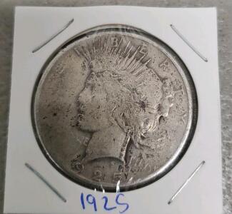 1925 Peace Dollar, United States, 90% Silver Coin
