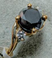 10K BLACK DIAMOND RING, Size 6.5 - 2