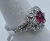 Platinum Kashmir Sapphire & Diamond Ring, 0.78 ct Sapphire, G.I.A Certified - 3