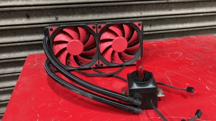 Red Gaming Computer Water / Liquid Cooled CPU Cooler Fans by Gamer Storm