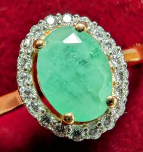 Silver & Emerald Ring