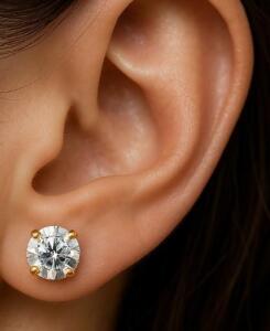 14K CZ Earring