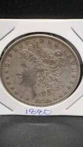 1880 Morgan Dollar, One Dollar, 90% Silver, George T. Morgan Design