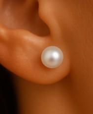 Silver Pearl Earring