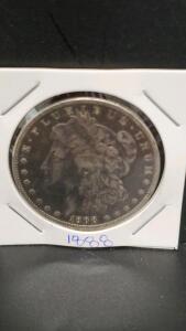 1888 Morgan Silver Dollar Coin, Lady Liberty & Eagle Design, 90% Silver