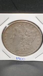 1900 Morgan Dollar, United States Coin, Silver 90%