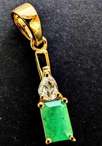 Silver & Emerald Pendant