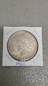 1922 Peace Dollar Coin, U.S. Mint, 90% Silver Composition