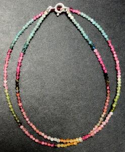 16" Silver Tourmaline Necklace