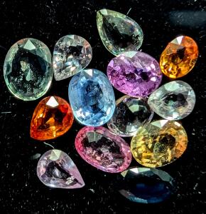 FANCY COLOR SAPPHIRE GEMSTONES ASSORTED SIZES
