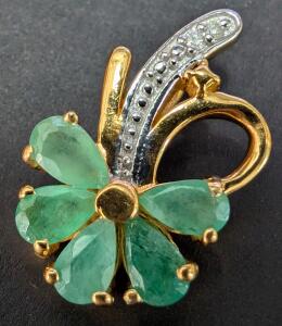 $240, SILVER EMERALD (1ct) PENDANT, retail value $240
