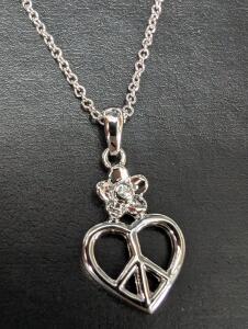$60, SILVER DIAMOND (0.005ct) NECKLACK 16-18", retail value $60