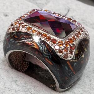 $330, SILVER, GENUINE GEM RING, retail value $330