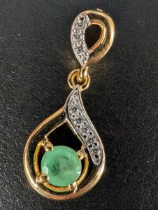 $160, SILVER GENUINE EMERALD (0.2ct) PENDANT, retail value $160