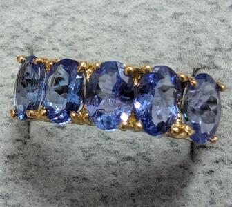 $2200, 10K(2g), TANZANITE (2.5ct)RING, size , appraised value $2200, ring resizeable for $50