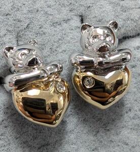 $75, SILVER(3.5g), DIAOMIND (0.01ct) EARRING, retail value $75