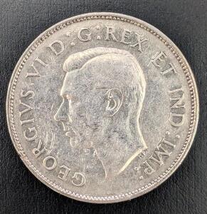 Silver Canadian 50 Cent Coin