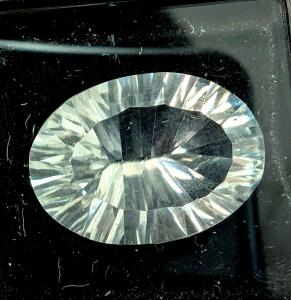$260, LASER CUT WHITE TOPAZ (13ct) GEMSTONE, retail value $260