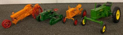 (4) Model Tractors For Parts Or Repairs, Brands Including John Deere, Minneapolis Moline, And Oliver