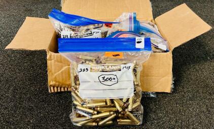 (1000+) Count 223 Cleaned Brass Casings