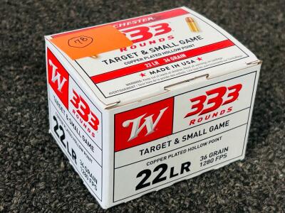 (333) Rnds. Of Winchester 22 LR 36 Gr.