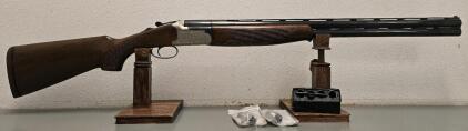 Lanber Over/Under Shotgun, 12 Gauge, Engraved Receiver, Wood Stock, Extra Chokes