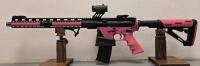 Tennessee Arms AR-15 Semi-Automatic Rifle, Pink/Black, Primary Arms Optic - 4