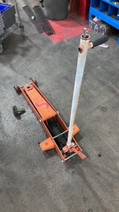 Orange Rolling Industrial Hydraulic Foot Pumpable Floor Jack
