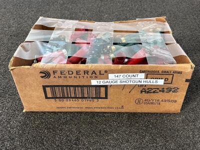 (147) Count 12 Ga. Shotgun Hulls