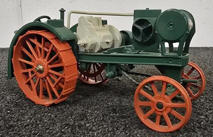 Ertl Overtime Tractor Diecast Model, Green and Orange, Serial 559-8701