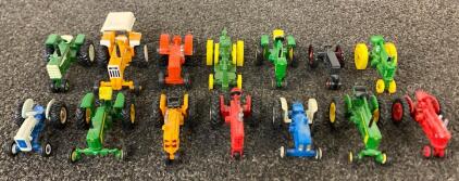 (14) Collectible Miniature Tractors, Including John Deere, Oliver, Minneapolis Moline, Case, Farmall And More