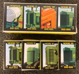 (4) ERTL Die-Cast John Deere Historical Replicas And Empty Boxes