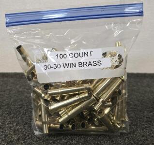 (100) Count .30-30 Win Brass
